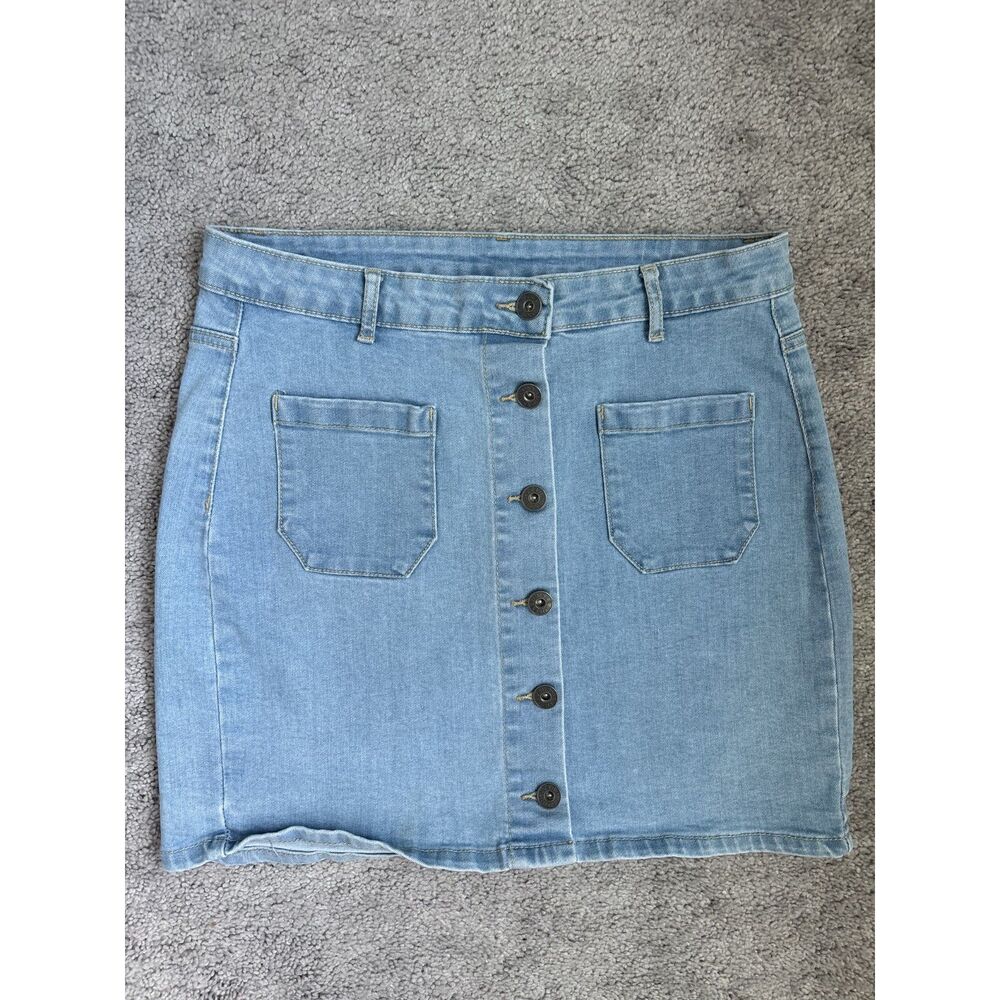 Guess Light Wash Denium Mini Skirt-Size M